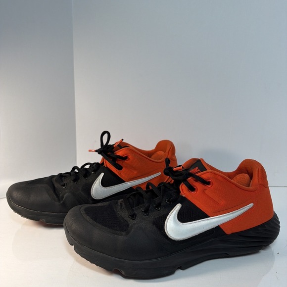 NIKE ALPHA HUARACHE ELITE 2 ORANGE BLACK BASEBALL TURF SHOES AV2472-800 S- 10.5